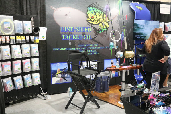 Line-Sided Tackle Co.'s deep drop rigs and trolling lures on display at the Florida Fishing Expo.